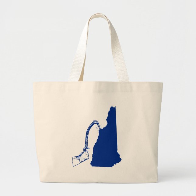 New Hampshire Ice Climbing Large Tote Bag (Front)