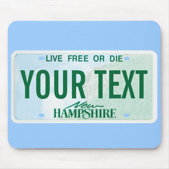 New Hampshire license plate mouse pad (Front)
