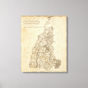 New Hampshire Map by Arrowsmith Canvas Print