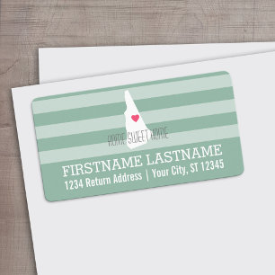 New Hampshire Map Home State Love - Custom Heart Label