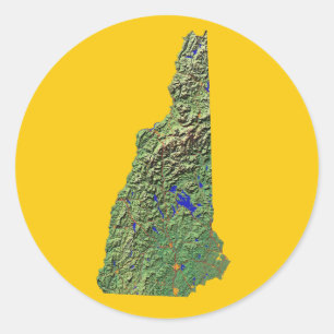New Hampshire Map Sticker