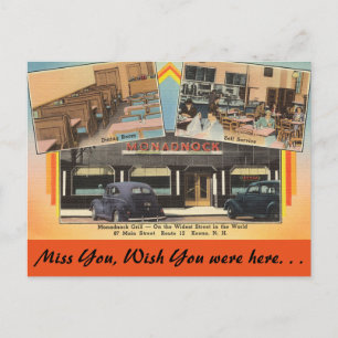 New Hampshire, Monadnock Grill, Keene Postcard