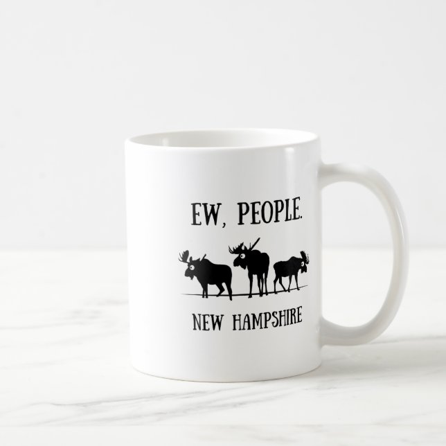 New Hampshire Moose For Introverts Ew People  Coffee Mug (Right)