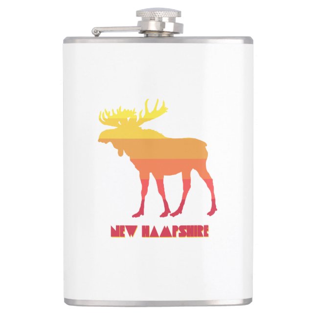 New Hampshire Moose Hip Flask (Front)