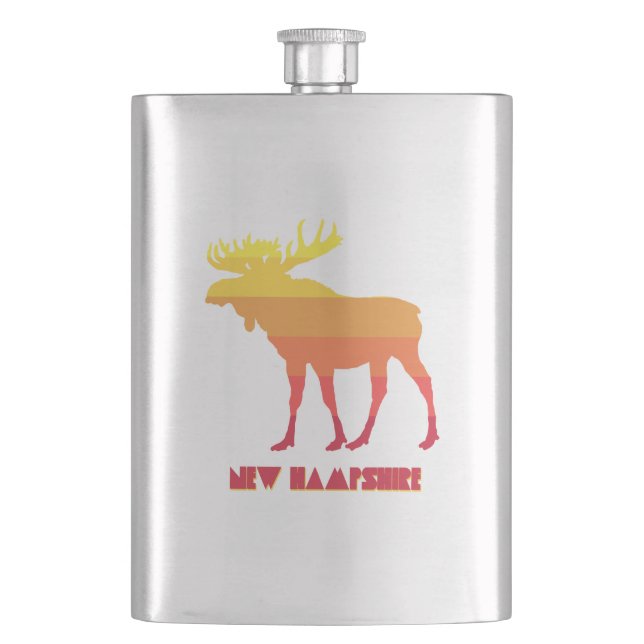 New Hampshire Moose Hip Flask (Front)