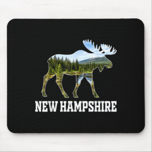 New Hampshire Moose Wildlife Forest Nature Scenic Mouse Mat