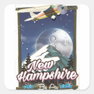 New Hampshire,Mount Washington travel poster Square Sticker