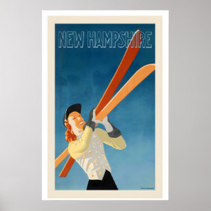 New Hampshire New England United States Vintage Poster