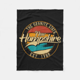 New Hampshire Nh _ 70s - 80s &amp; Vintage Look  Fleece Blanket