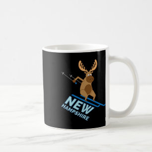 New Hampshire Nh Skiing Moose Winter Shirt Coffee Mug