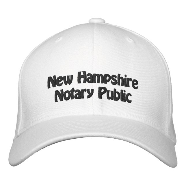 New Hampshire Notary Embroidered Baseball Cap (Front)