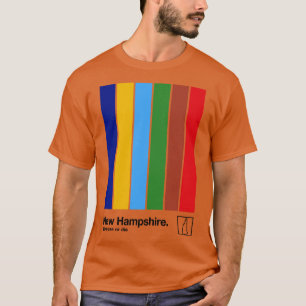 New Hampshire Original Flag Aesthetic Colours Desi T-Shirt