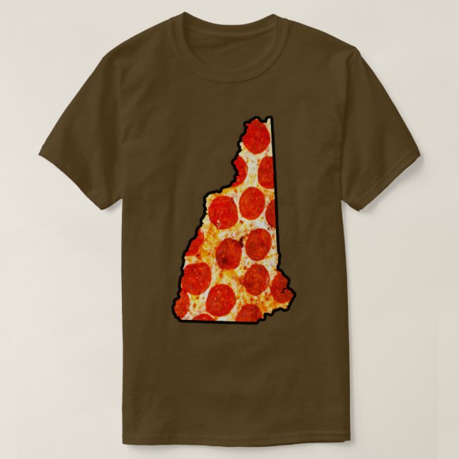 New Hampshire Pepperoni Pizza  T-Shirt (Design Front)