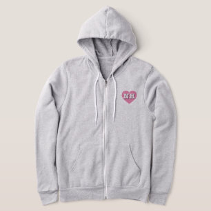 New Hampshire Pink Heart - I love NH Hoodie