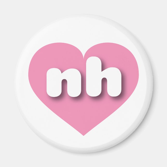 New Hampshire pink heart - I love nh Magnet (Front)