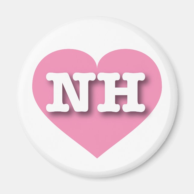 New Hampshire Pink Heart - I love NH Magnet (Front)