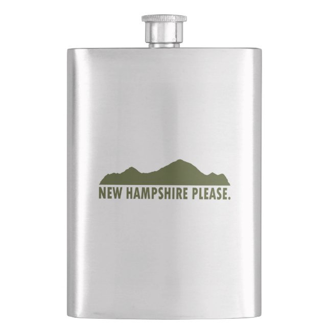 New Hampshire Please Hip Flask (Front)