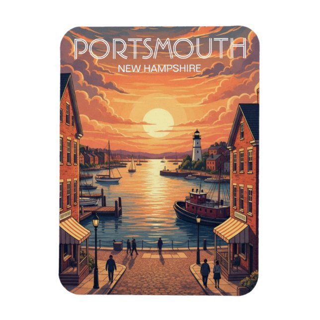 New Hampshire Portsmouth Travel Magnet (Vertical)
