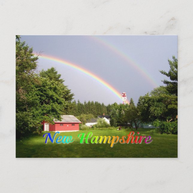 New Hampshire rainbow Postcard (Front)