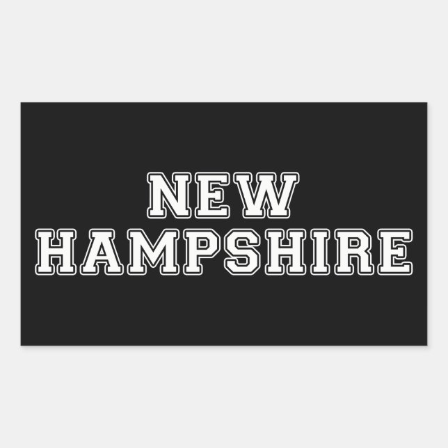 New Hampshire Rectangular Sticker (Front)