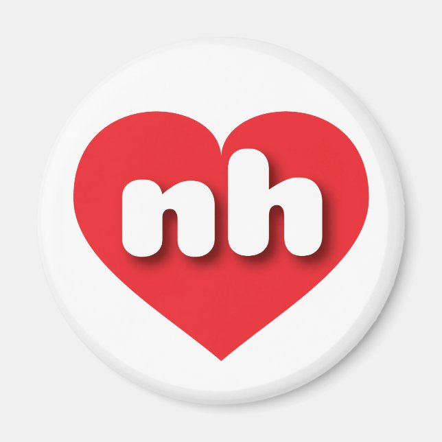 New Hampshire red heart - I love nh Magnet (Front)