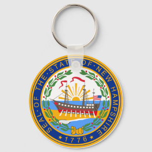 New Hampshire Seal Key Ring