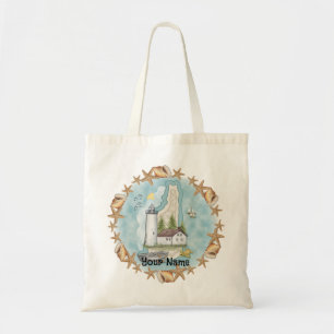 New Hampshire Shells Lighthouse Tote Bag