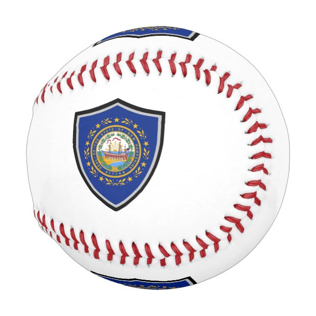 New Hampshire shield flag baseball (Front Right)