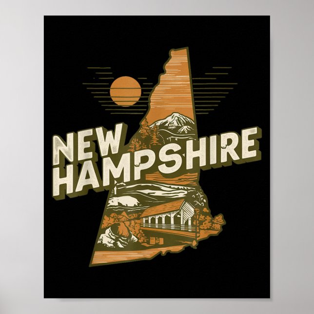 New Hampshire Souvenirs For Men, Women &amp; Kids  Poster (Front)