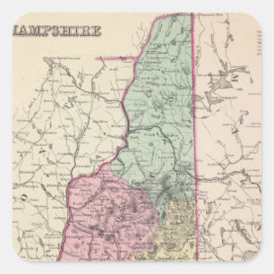 New Hampshire Square Sticker