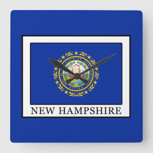 New Hampshire Square Wall Clock
