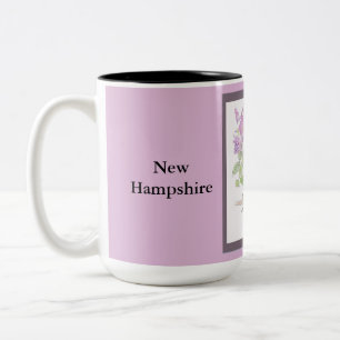 NEW HAMPSHIRE State bird & flower Two-Tone Coffee Mug