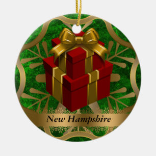 New Hampshire State Christmas Ornament