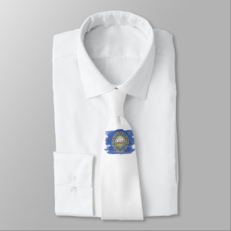 New Hampshire state flag brush stroke Tie