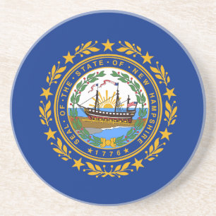 New Hampshire State Flag Coaster