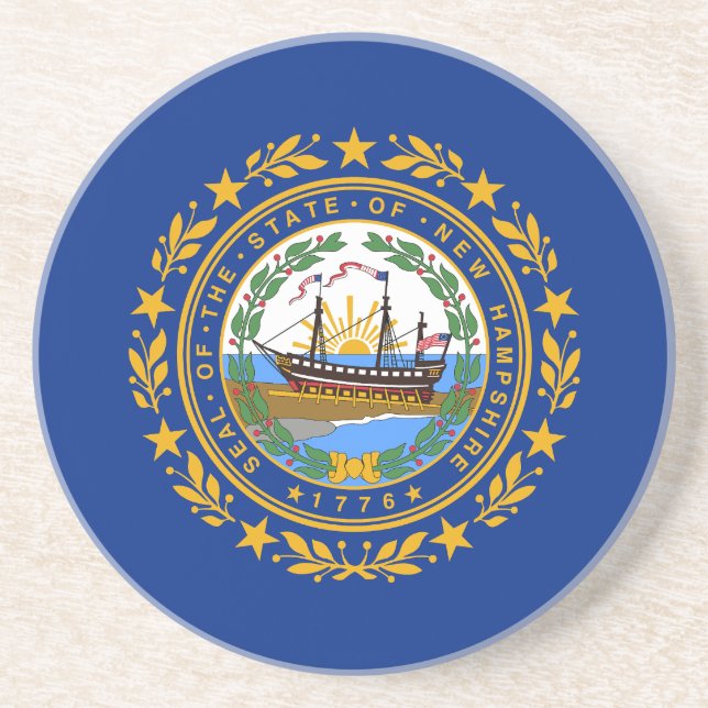 New Hampshire State Flag Coaster (Front)