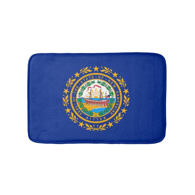 New Hampshire State Flag Design Bath Mat (Front)