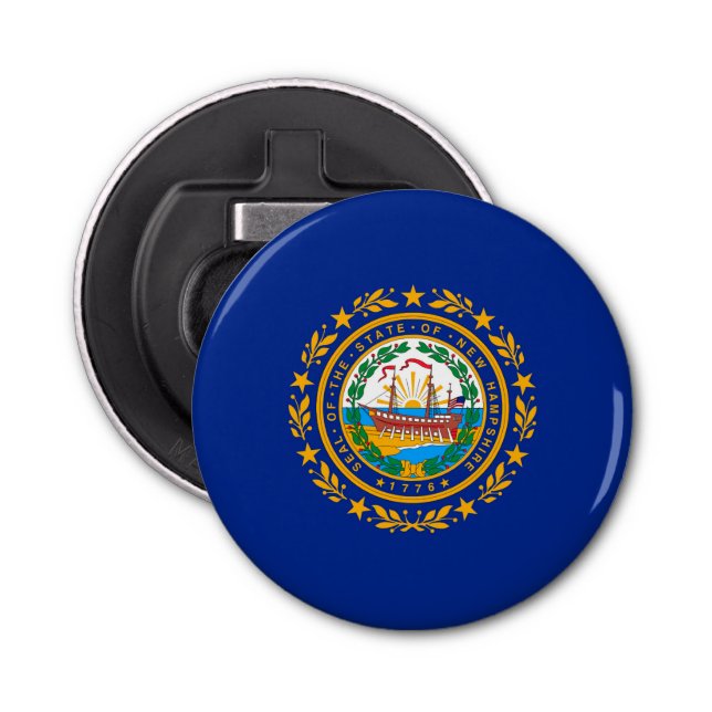 New Hampshire State Flag Design Bottle Opener (Front)