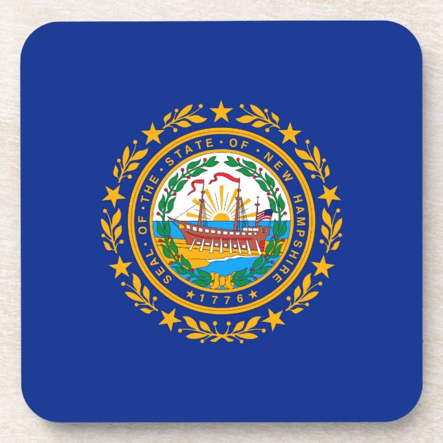 New Hampshire State Flag Design Coaster (Front)