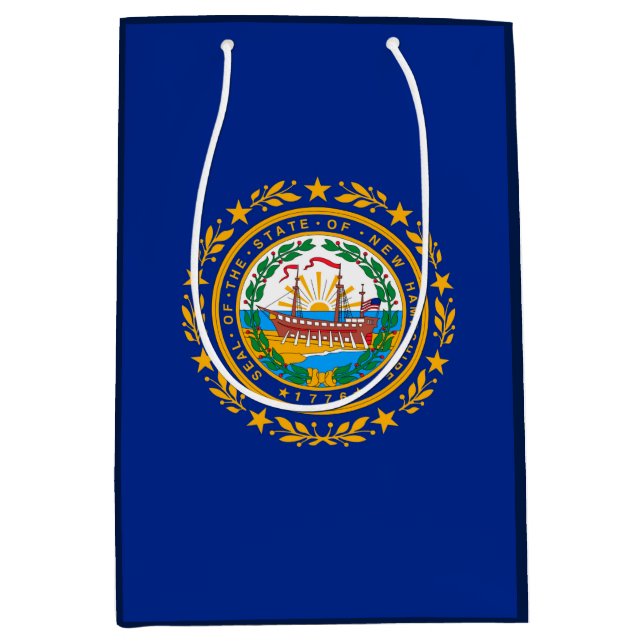New Hampshire State Flag Design Medium Gift Bag (Front)