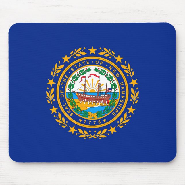 New Hampshire State Flag Design Mouse Mat (Front)