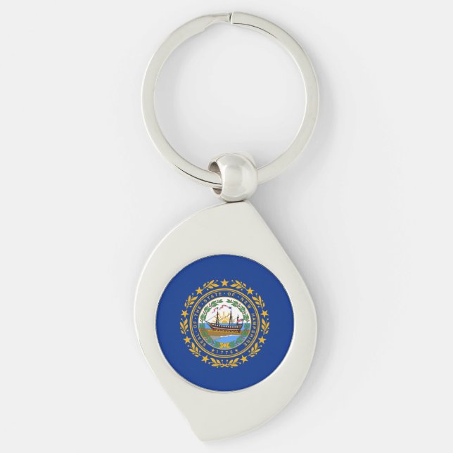 New Hampshire State Flag Key Ring (Front)