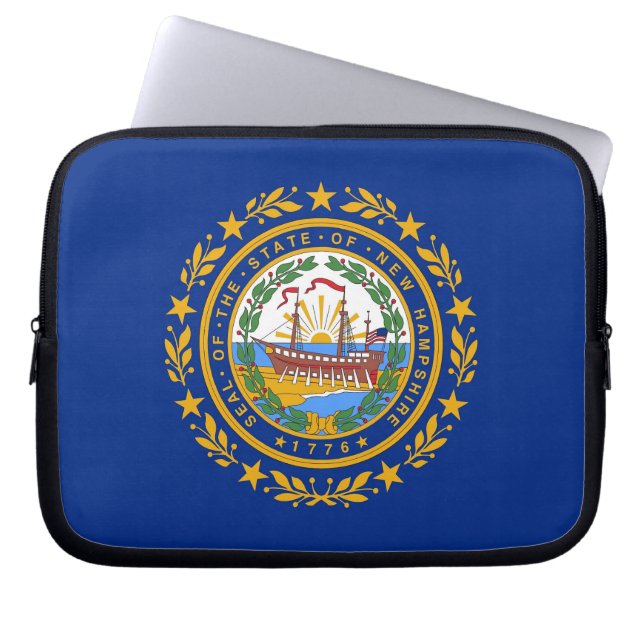New Hampshire State Flag Laptop Sleeve (Front)