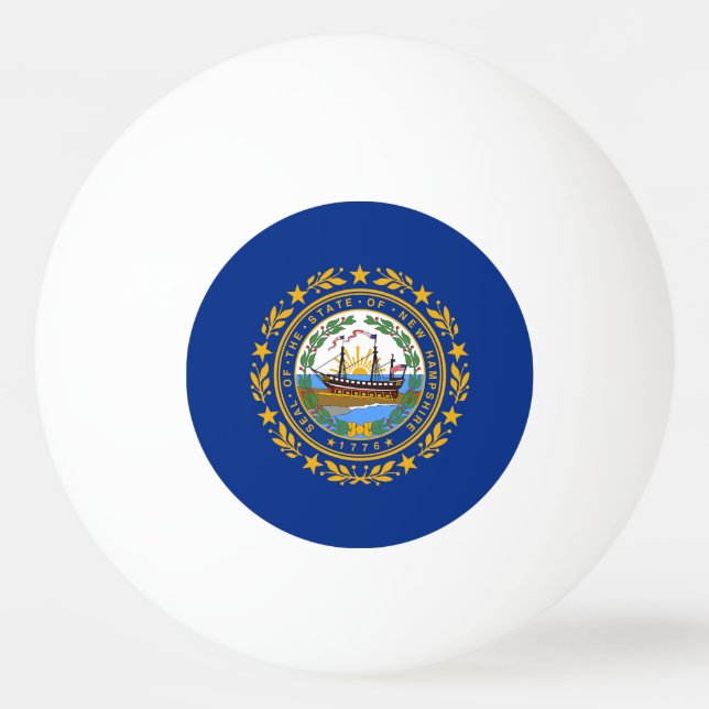 New Hampshire State Flag Ping Pong Ball (Front)