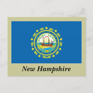 New Hampshire State Flag Postcard