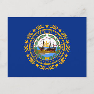 New Hampshire State Flag Postcard