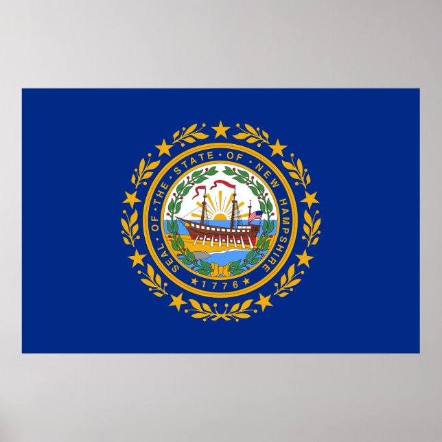 New Hampshire State Flag Poster (Front)