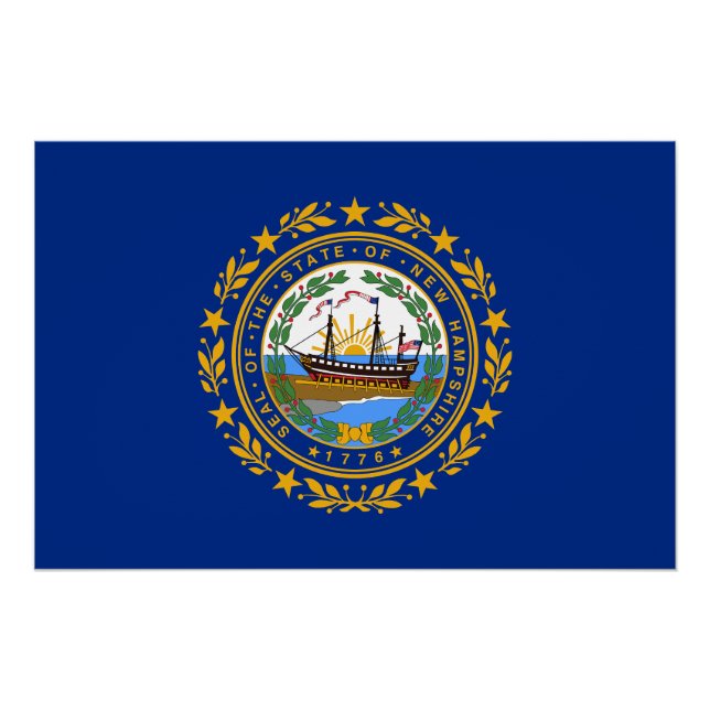 New Hampshire State Flag Poster (Front)