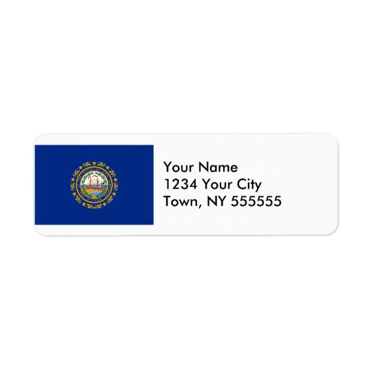 New Hampshire State Flag Return Address Label