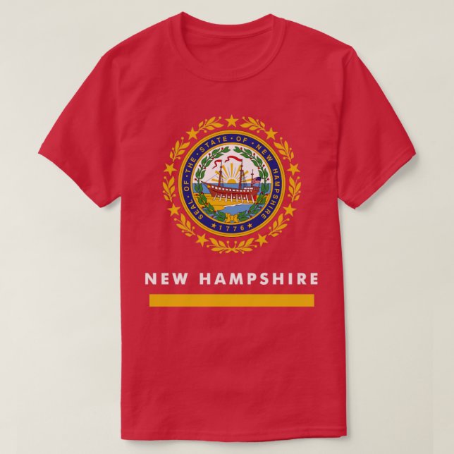 New Hampshire State Flag T-Shirt (Design Front)